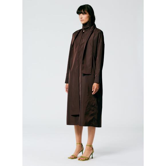 Tibi Italian Sporty Nylon Shirt Dress - Picture 3 of 14